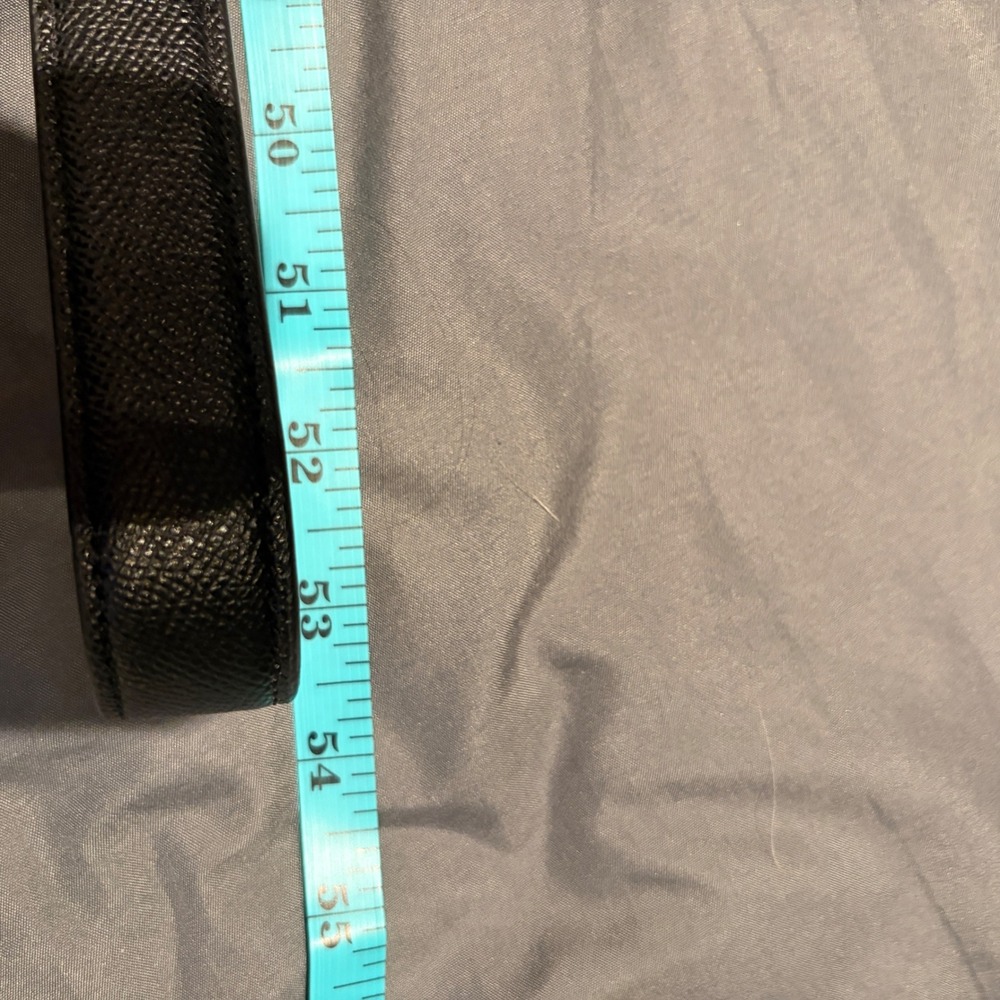 Coach Black Crossgrain Leather 54" Dog Leash Silver Hardware - Picture 5 of 5